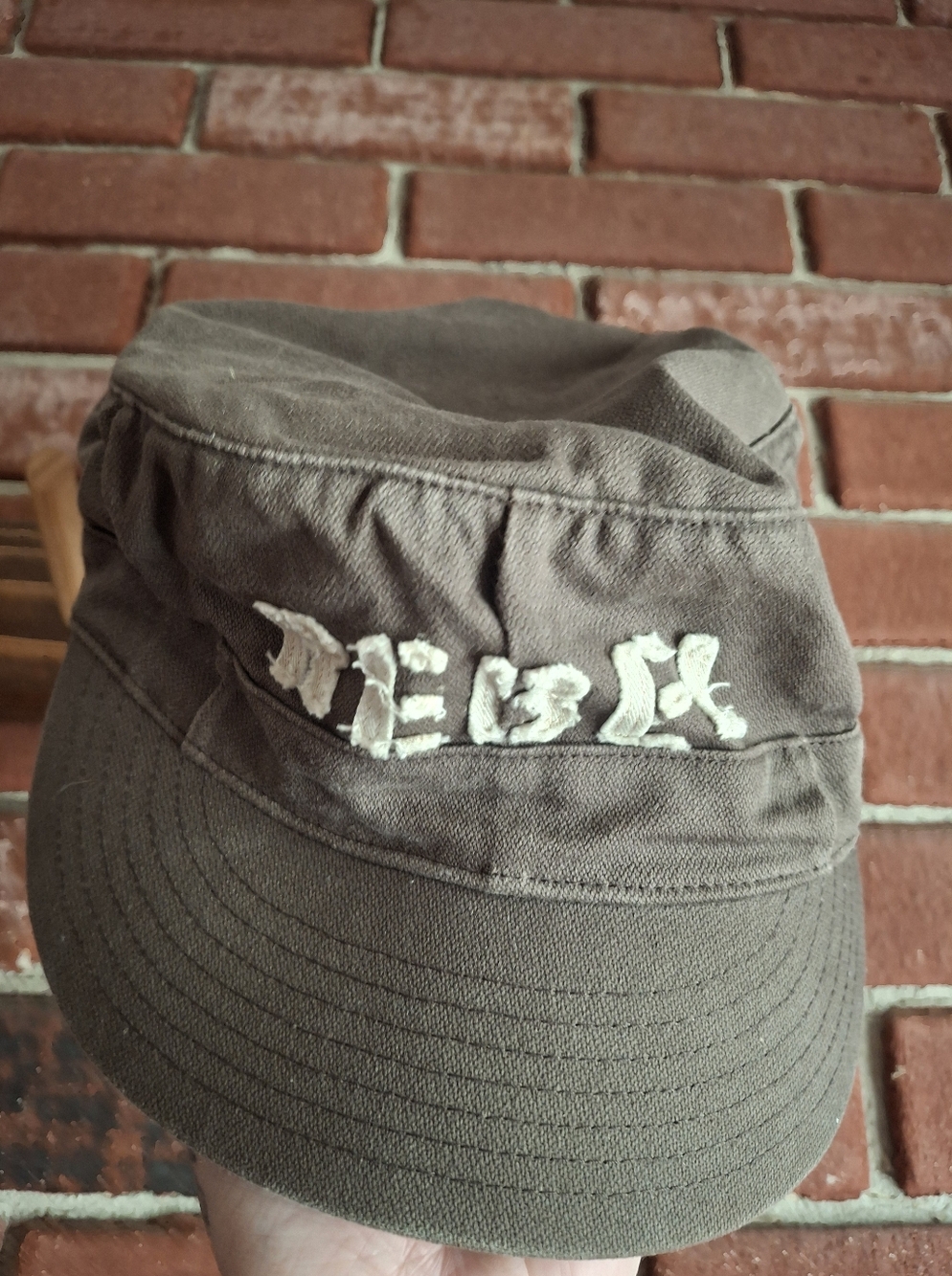 Embroidered Military-Style Cap